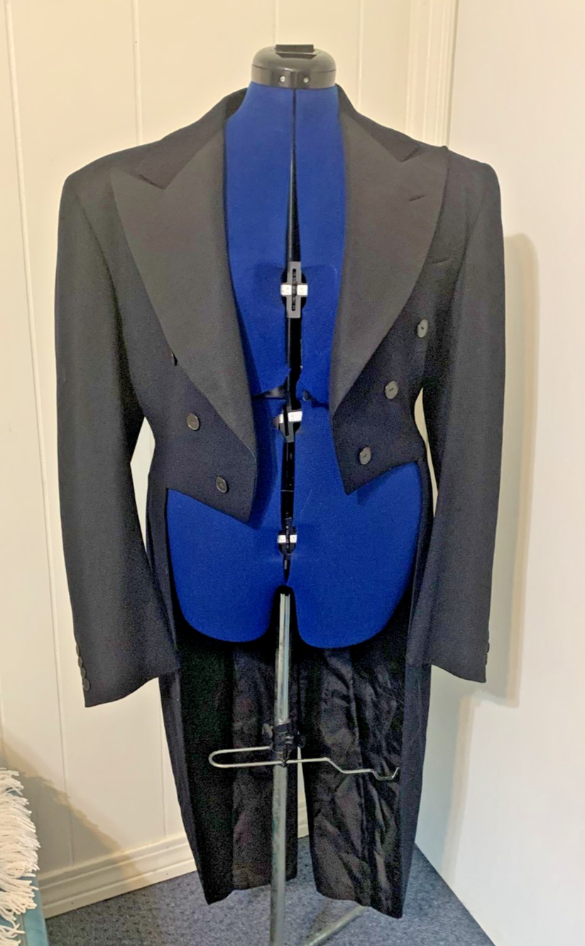 Vintage Juster Brothers Wool Tuxedo Tails Formal Coat Jacket Cosplay Costume